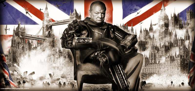 Illustration for article titled WWII Leaders Get a Dieselpunk Makeover